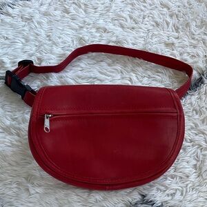 Green Fields Vintage Leather Fanny Pack Waist Bag